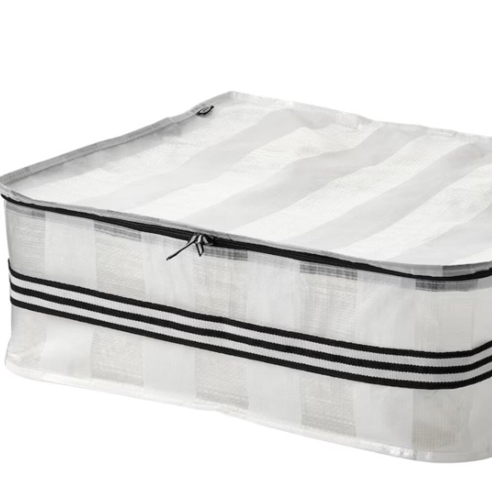 Set of 2 - GORSNYGG Storage case, white/clear, 22x19x7
